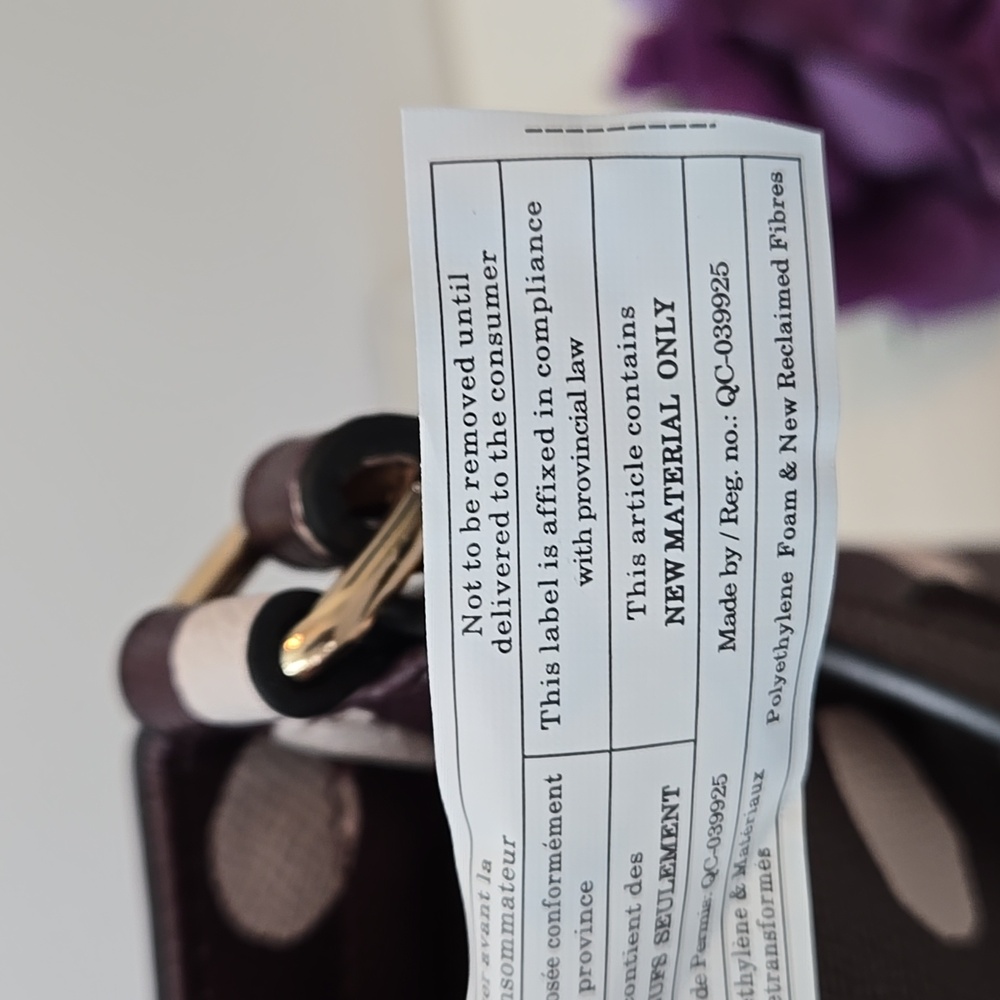 41 Hawthorn Faux Leather Crossbody Bag | Burgundy & Cream, Gold Hardware, NWOT - Picture 12 of 12